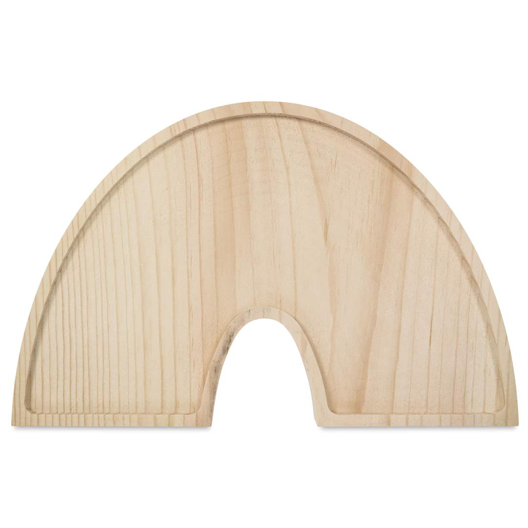 Open in modal - Leisure Arts Large Welled Wood Surface - Rainbow, 10.75" x 6.8"