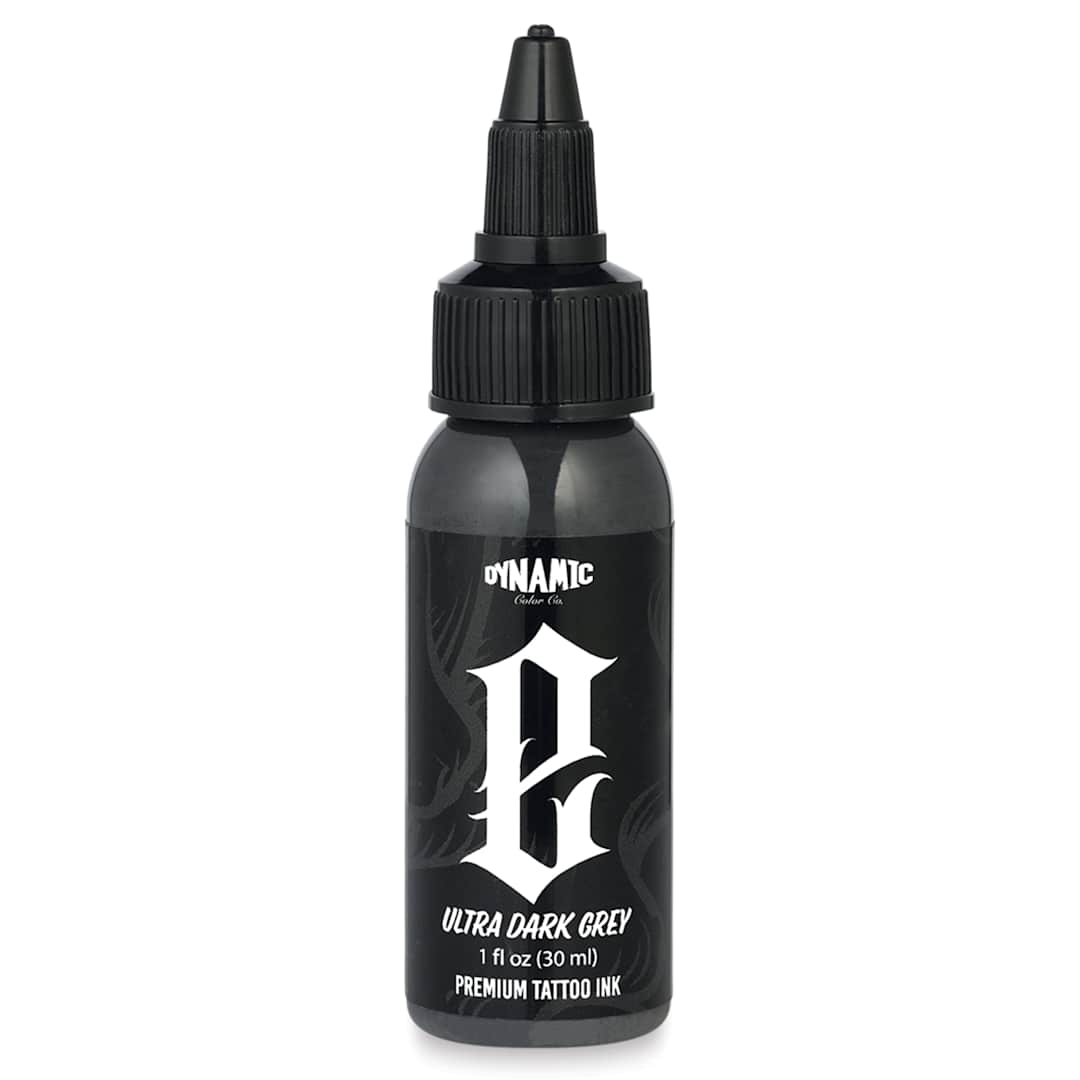 Open in modal - Dynamic Color Tattoo Ink - Ultra Dark Grey, 1 oz bottle