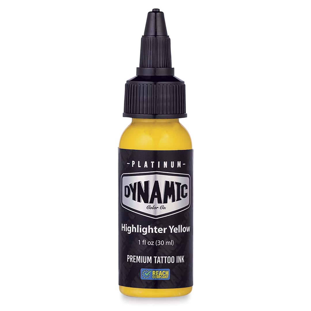 Open in modal - Dynamic Color Tattoo Ink - Highlighter Yellow, 1 oz bottle
