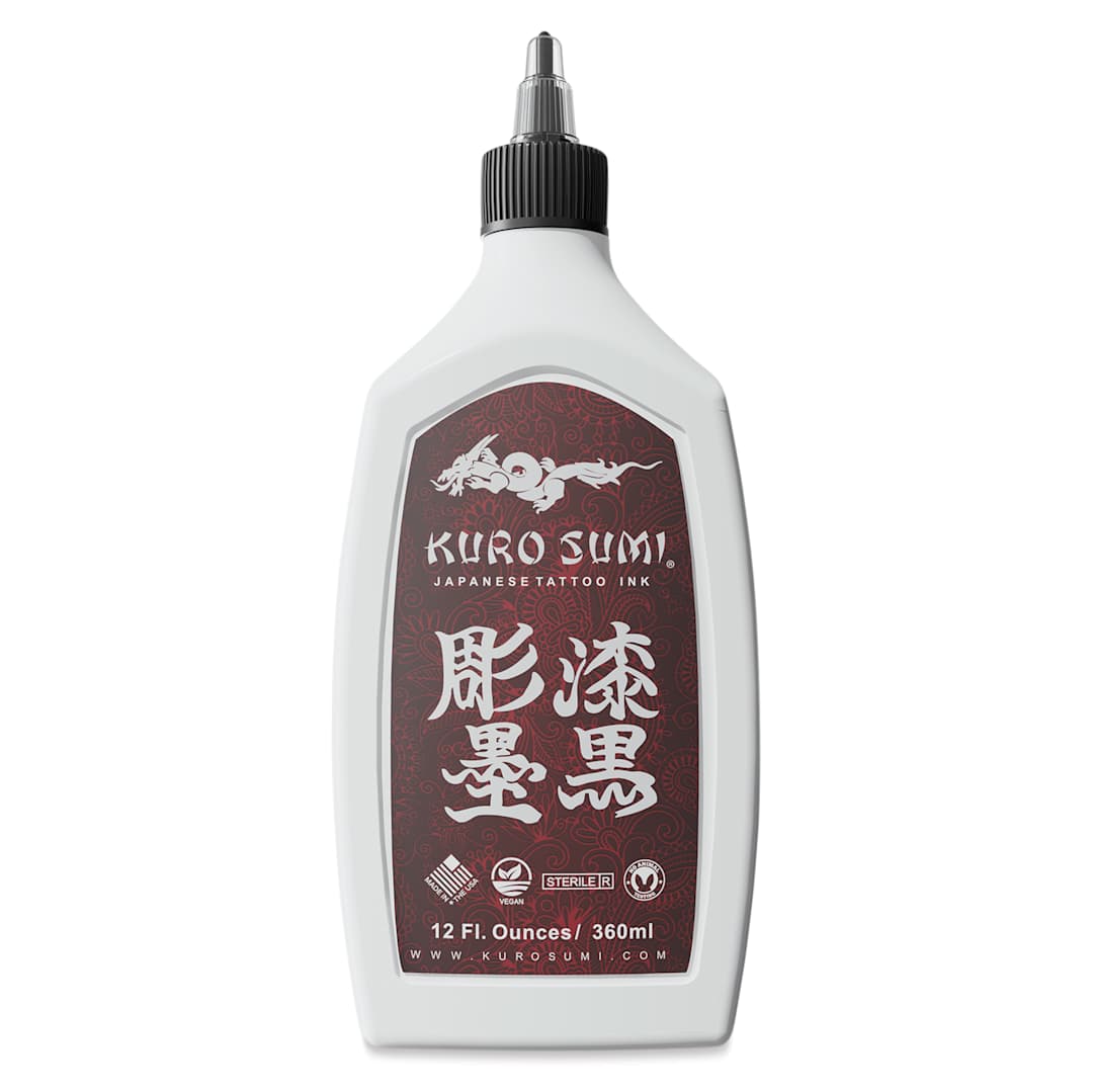 Open in modal - Kuro Sumi Black Outlining Tattoo Ink - 12 oz bottle
