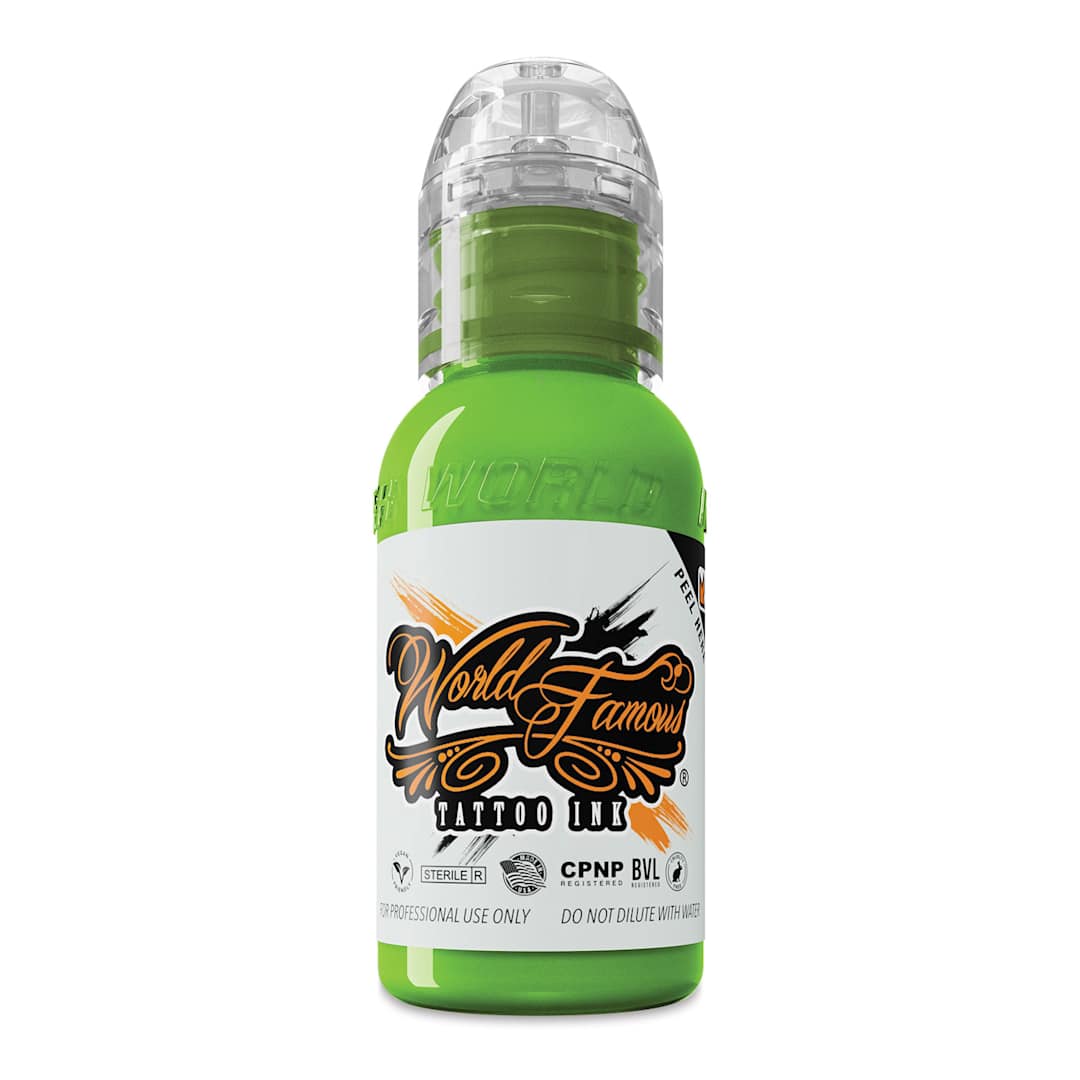 Open in modal - World Famous Tattoo Ink - Northern Lights Green, 1 oz bottle