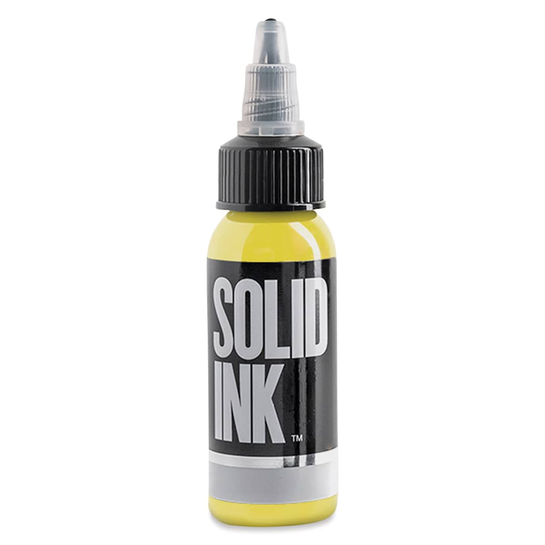 Open in modal - Solid Ink Tattoo Inks - Yellow, 1 oz bottle