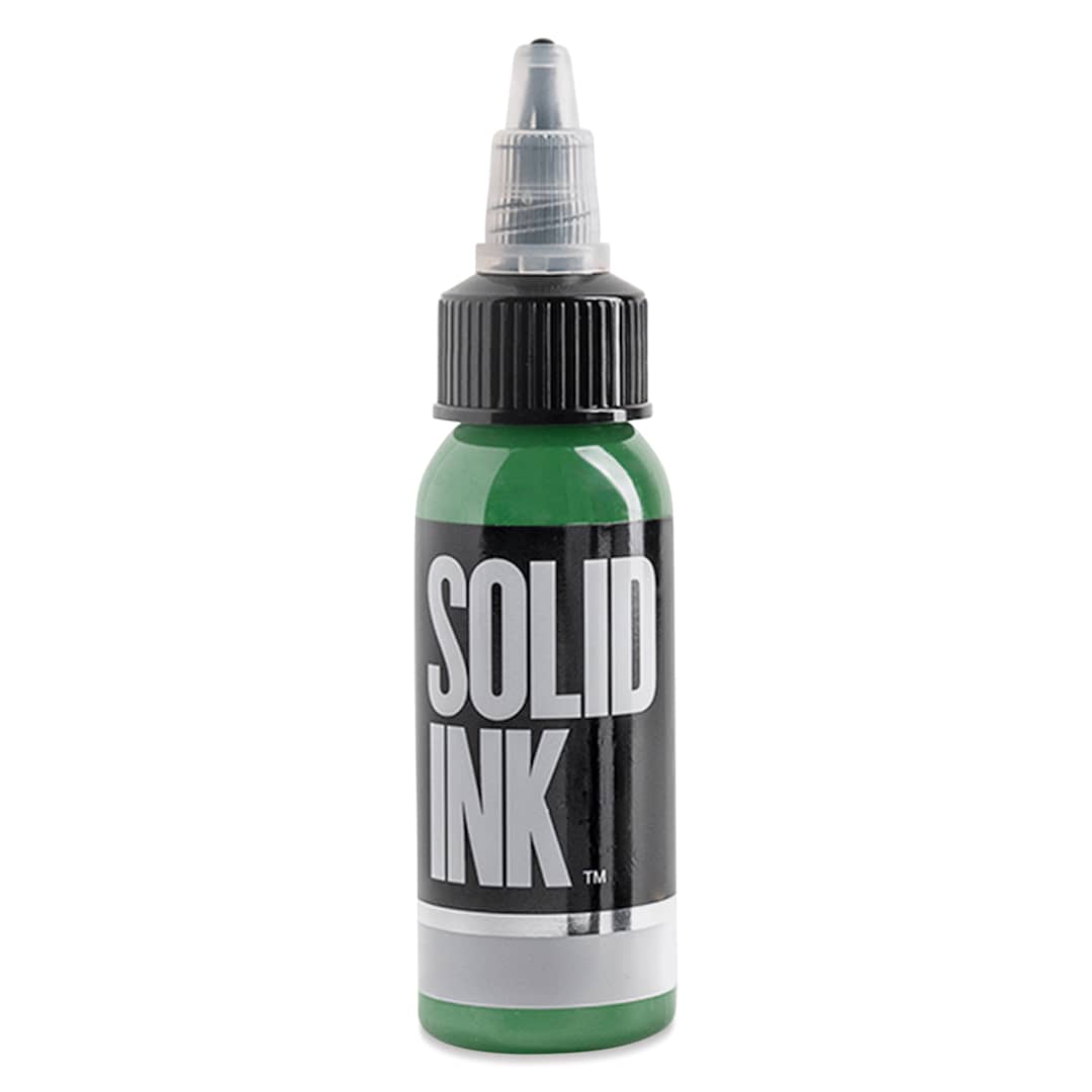 Open in modal - Solid Ink Tattoo Inks - Medium Green, 1 oz bottle