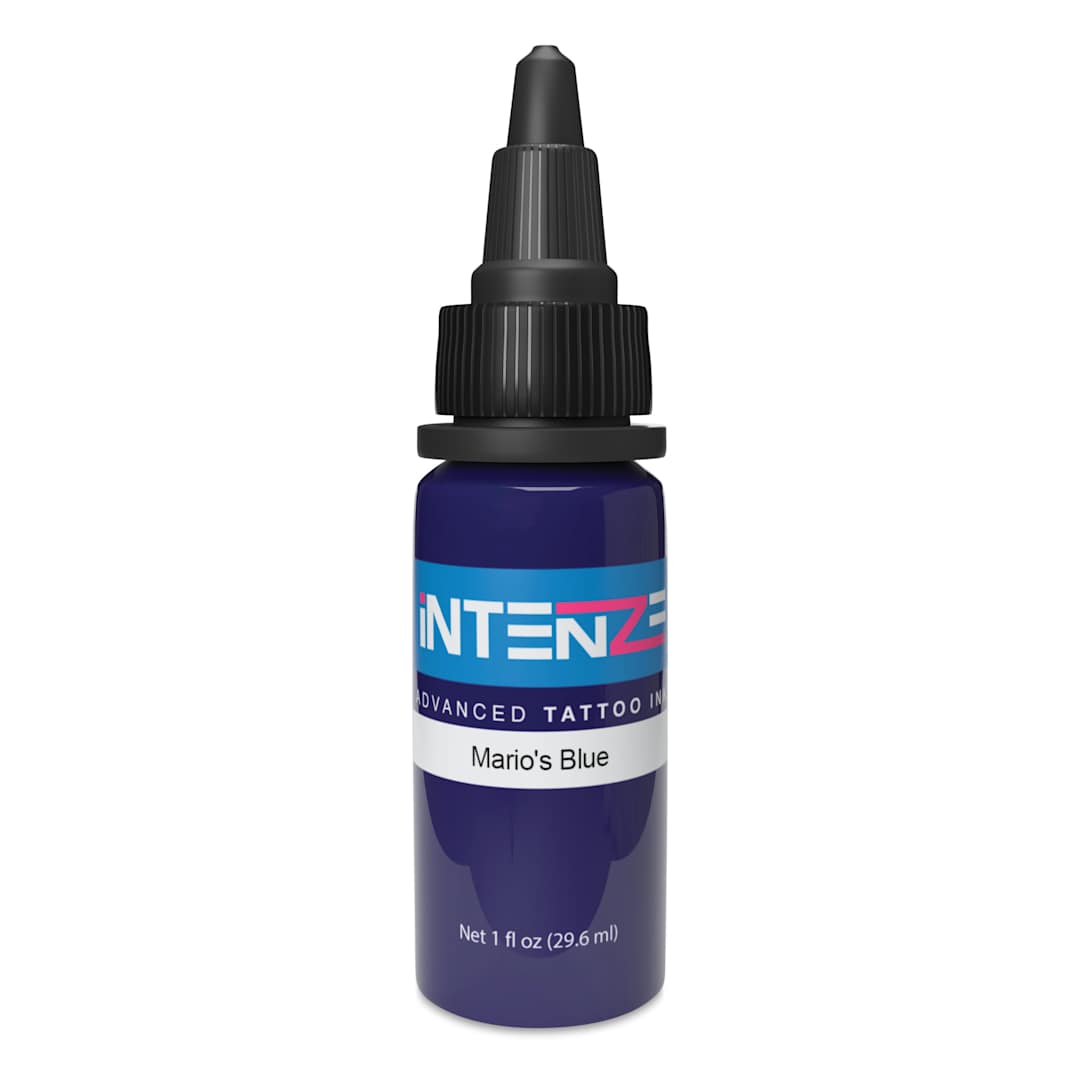 Open in modal - Intenze Tattoo Ink - Mario's Blue, 1 oz bottle