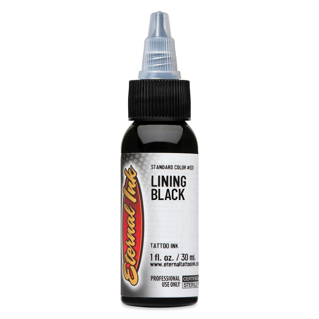 Open in modal - Eternal Ink Lining Black Tattoo Ink - 1 oz bottle