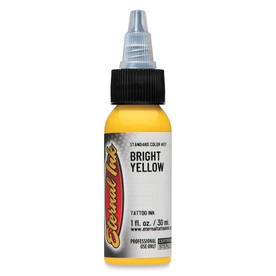 Open in modal - Eternal Ink Tattoo Ink - Bright Yellow, 1 oz bottle