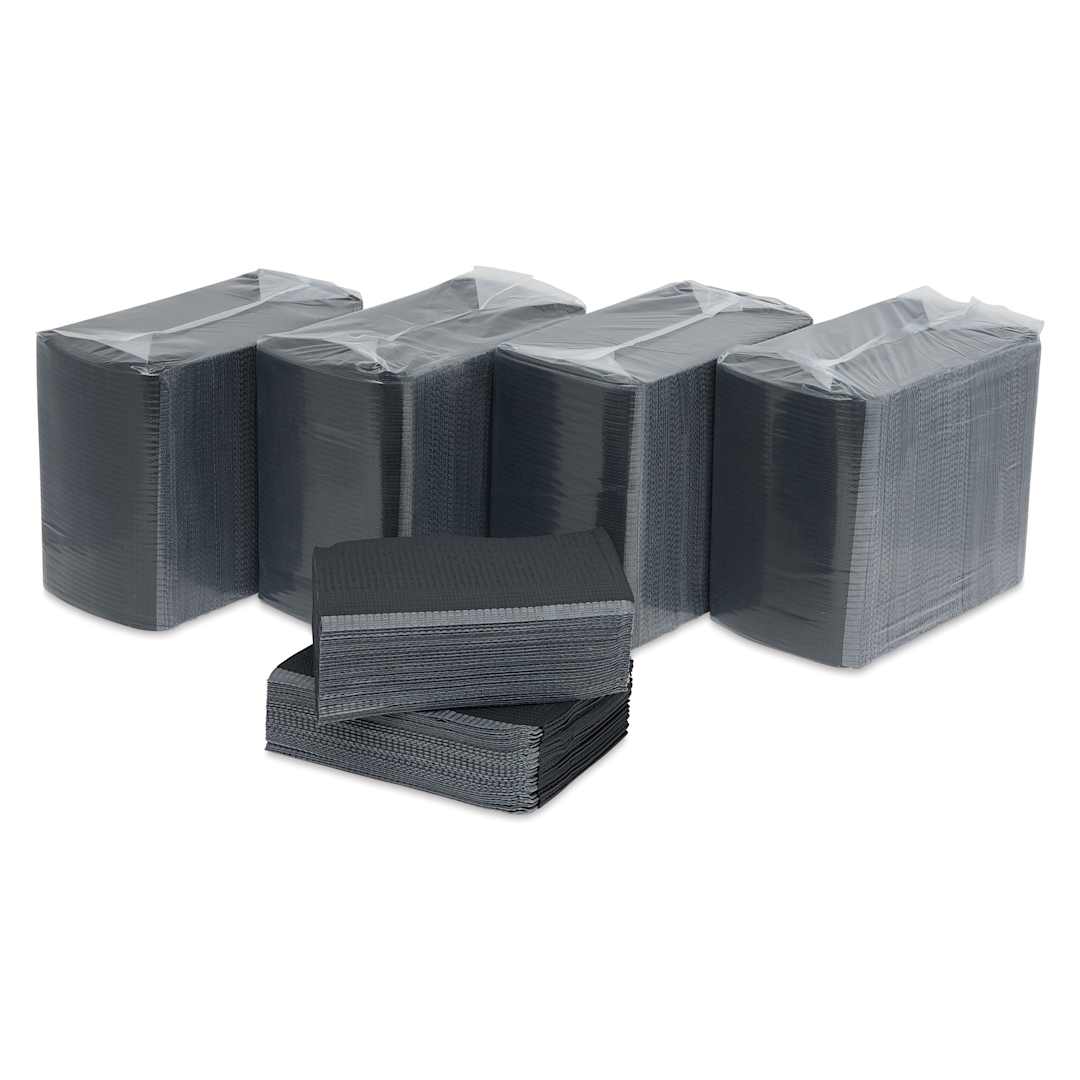 Open in modal - TatSoul Jet Black 4-Ply Lap Cloths - 13" x 18", Black, Pkg of 500