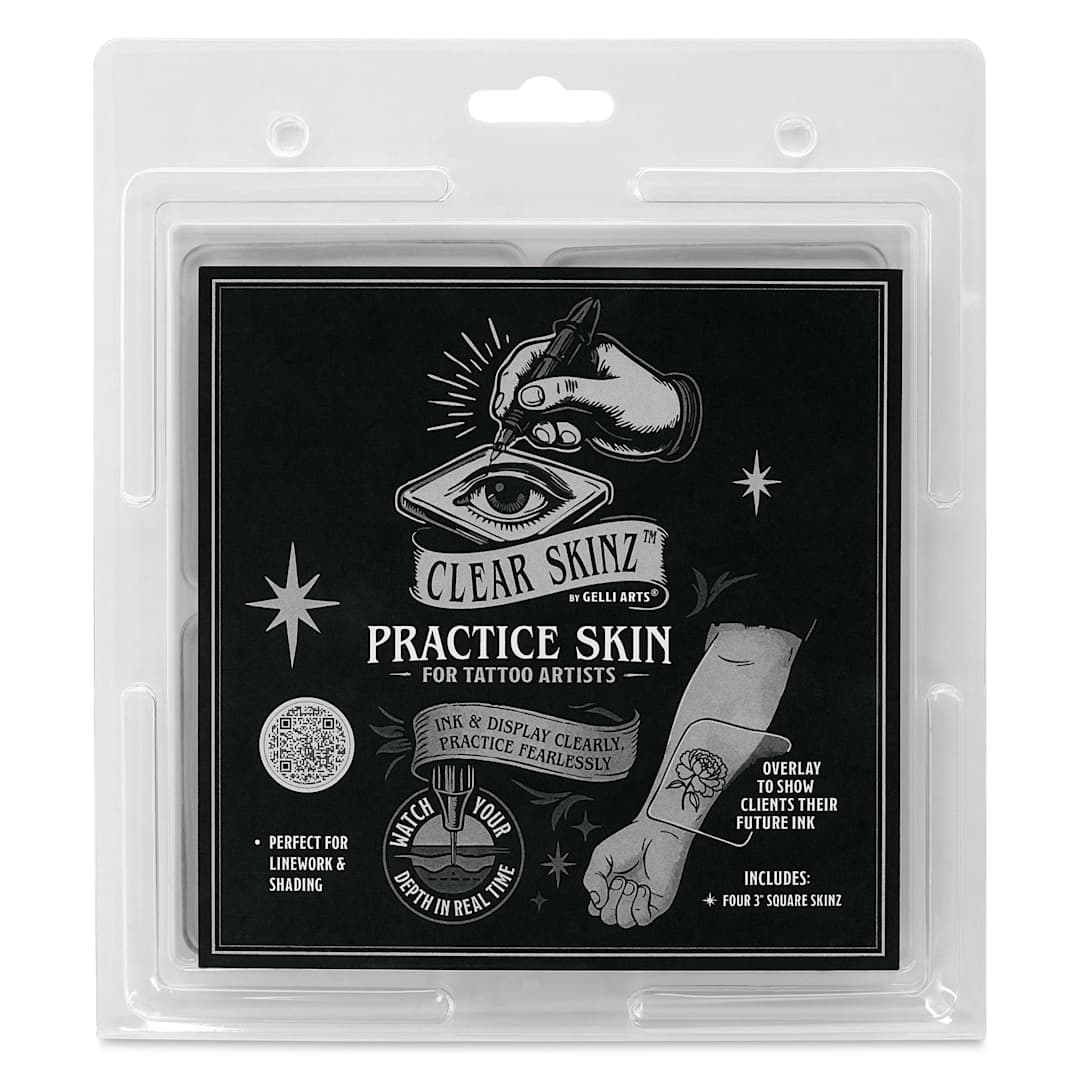 Open in modal - Clear Skinz Practice Skin - 3" Square, Pkg of 4, front of packaging