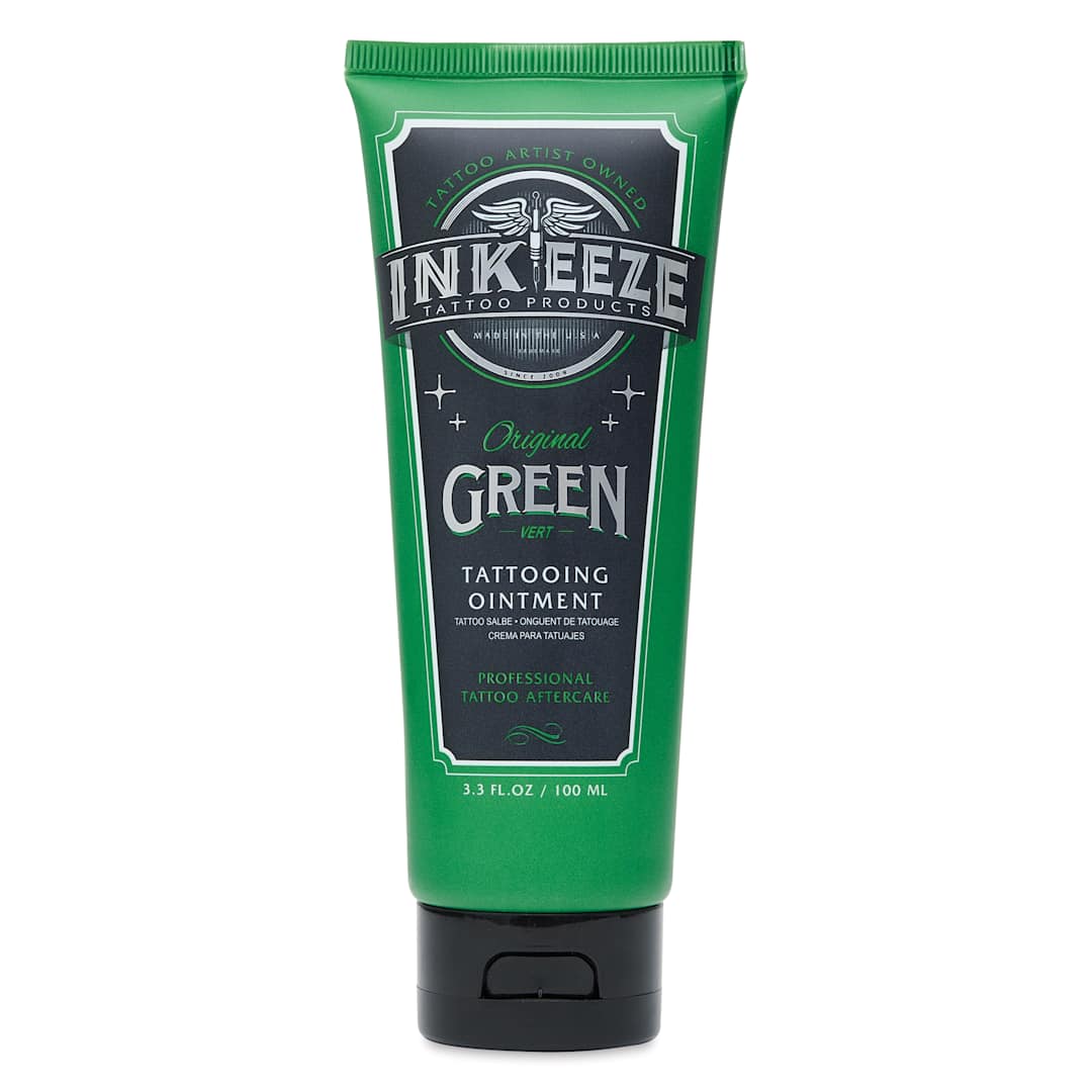 Open in modal - Inkeeze Green Tattoo Ointment - 3.3 oz, Tube, front