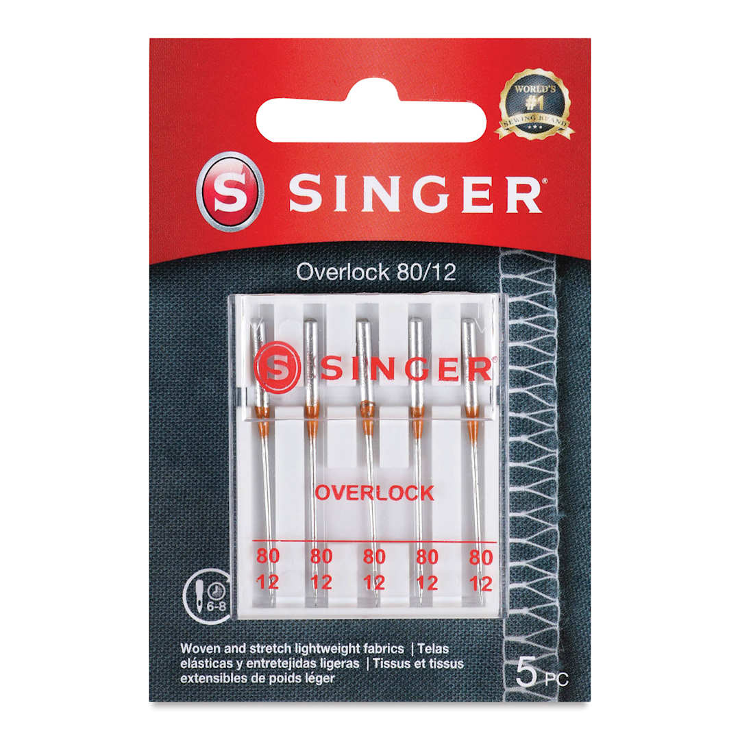 Open in modal - Singer Sewing Machine Needles - Overlock, 80/12, Pkg of 5, front of the packaging