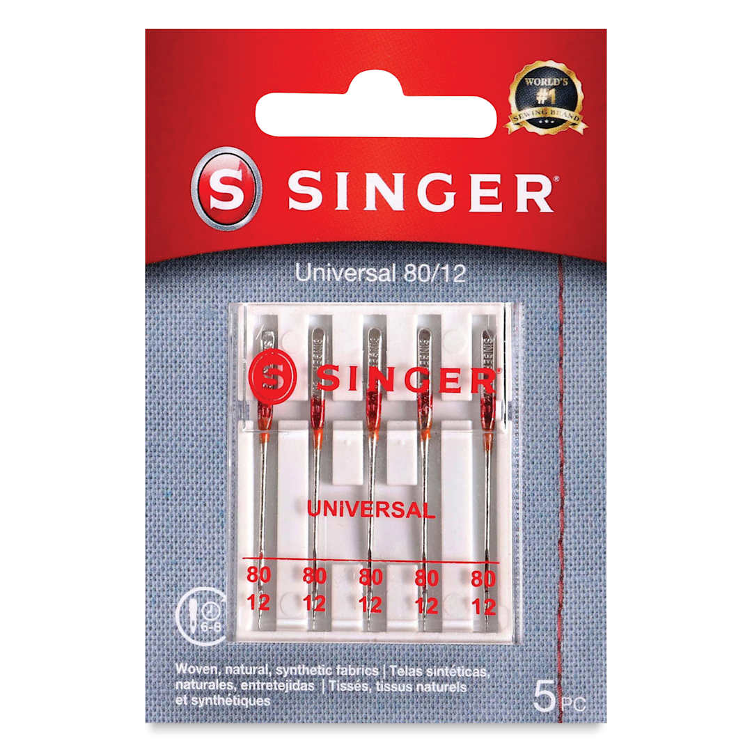 Open in modal - Singer Sewing Machine Needles - Universal, 80/12, Pkg of 5, front of the packaging