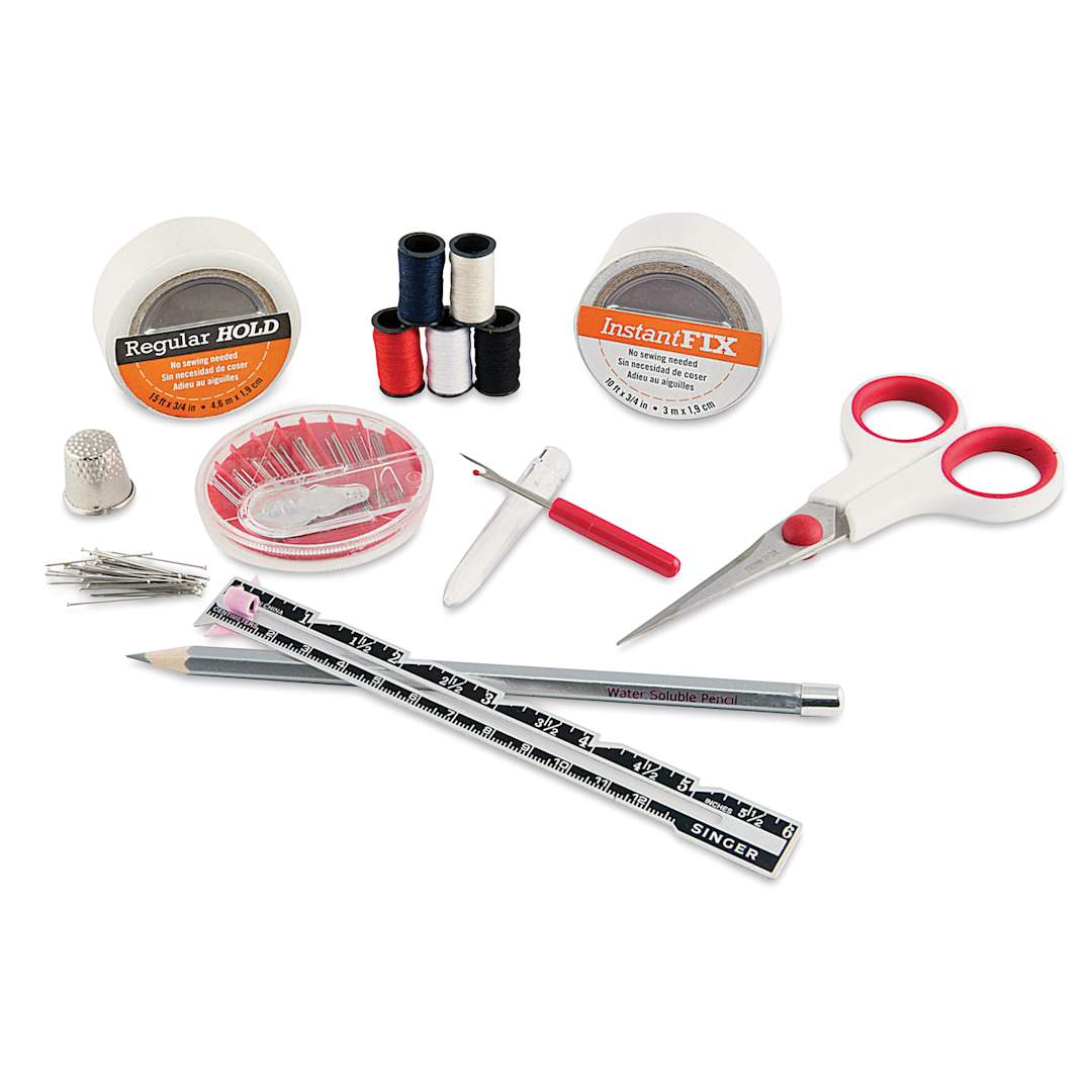 Open in modal - Singer Hemming Kit, contents laid out