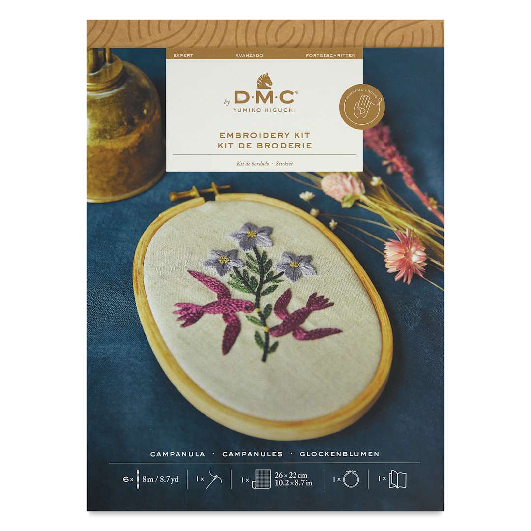 Open in modal - DMC The Designer Collection Embroidery Kits - “Campanula” by Yumiko Higuchi, Advanced front of packaging