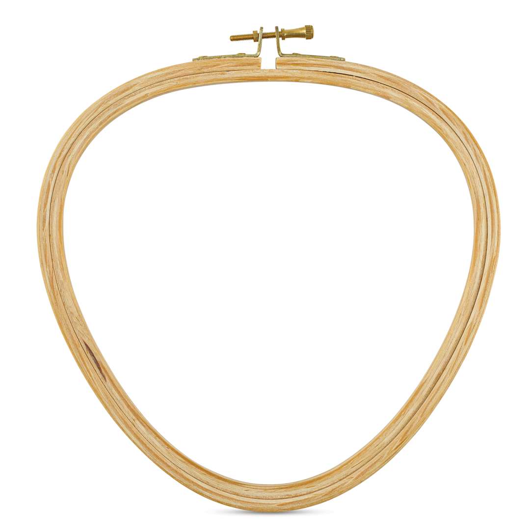 Open in modal - DMC Wooden Needlework Hoop - Triangle, 21.5 cm x 22 cm - front