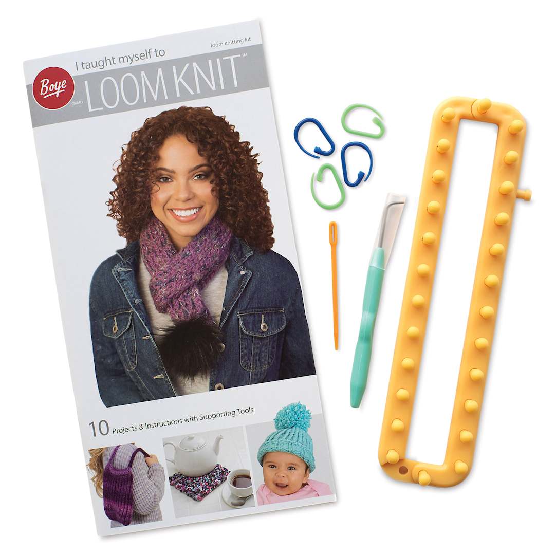 Open in modal - Boye I Taught Myself to Loom Knit Kit - Set of 10
