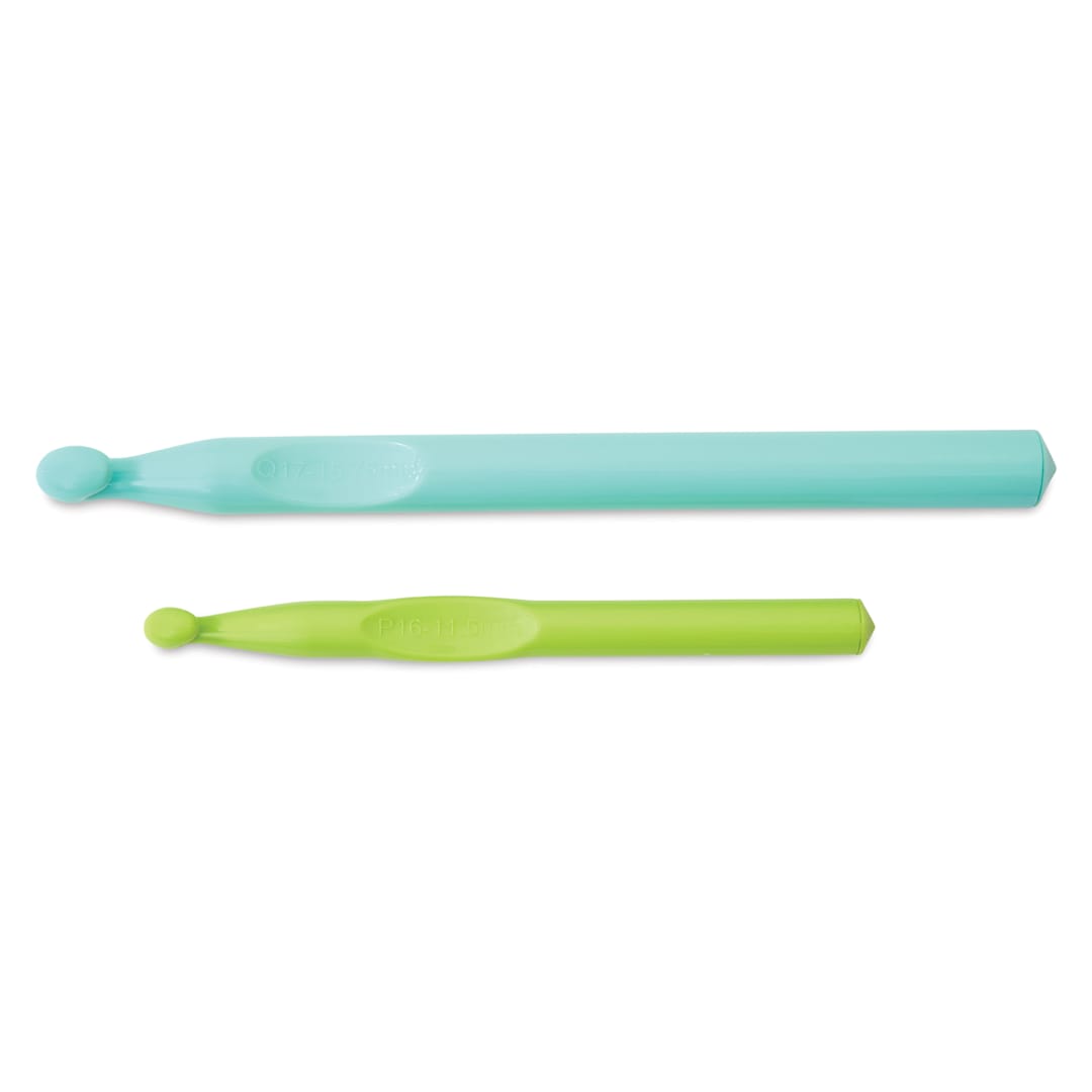 Open in modal - Boye Plastic Crochet Hooks - Set of 2, Jumbo US P/Q