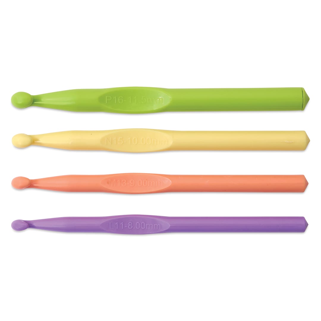 Open in modal - Boye Plastic Crochet Hook - Set of 4, US L/M/N/P