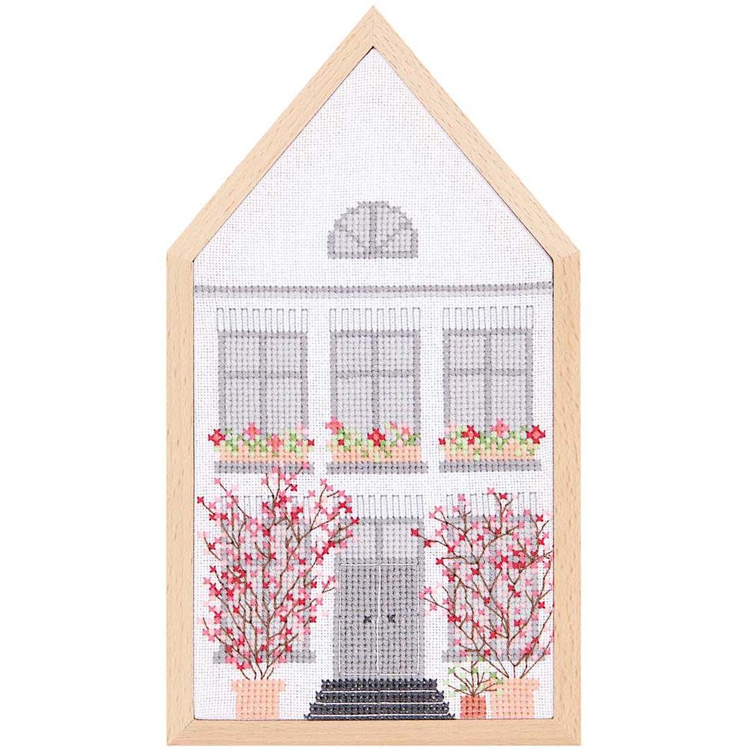 Open in modal - Rico Design Counted Cross Stitch House Kit - Spring House