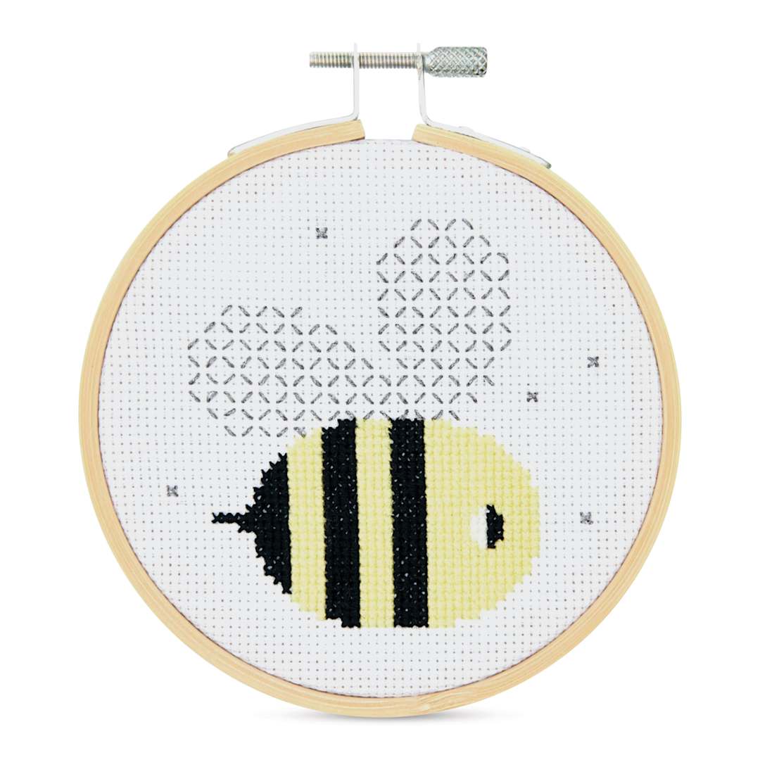 Open in modal - Rico Design Counted Cross Stitch Kit - Strawberries, 10 cm - finished example