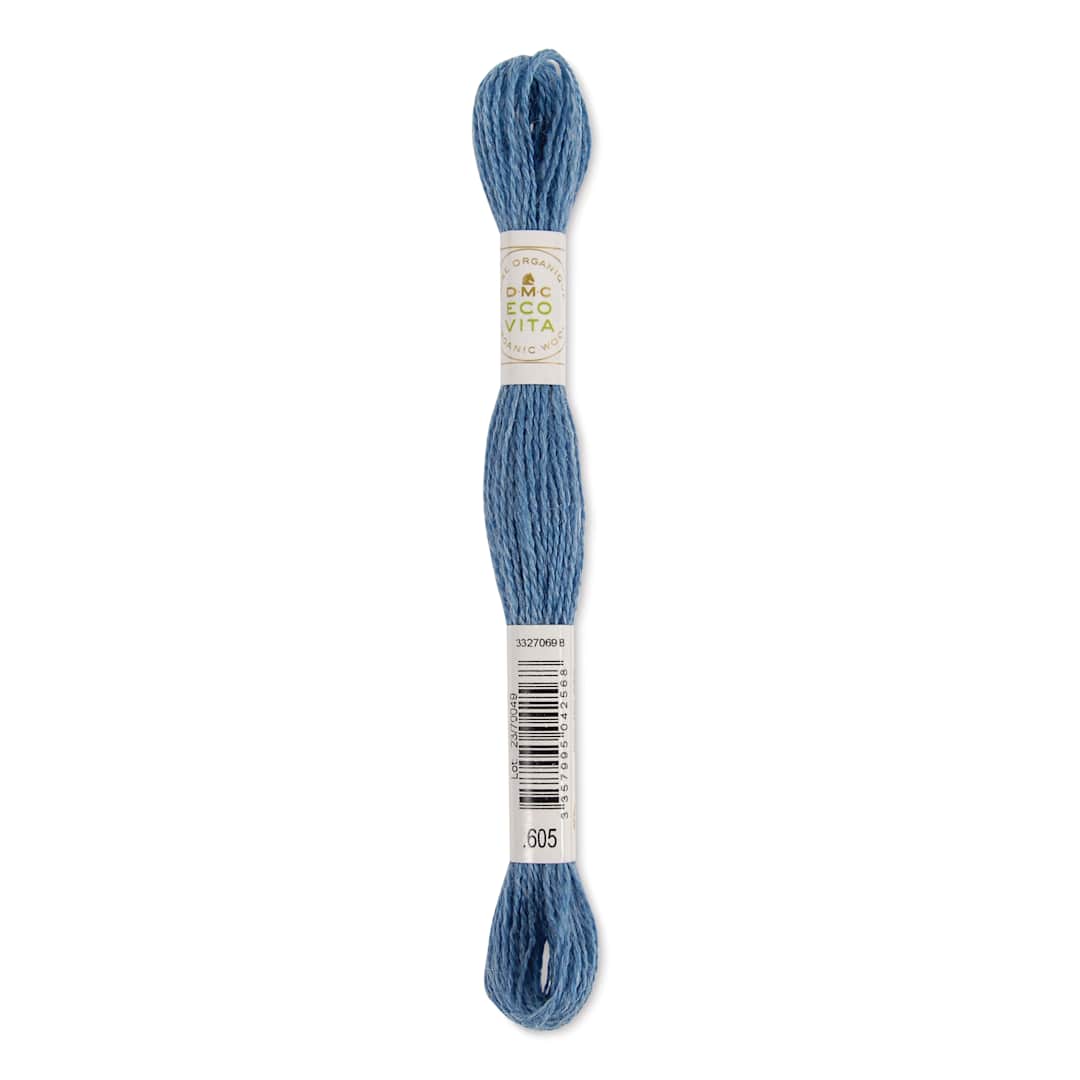 Open in modal - DMC Eco Vita Organic Wool Thread - Azure Indigo, 17-1/2 yds