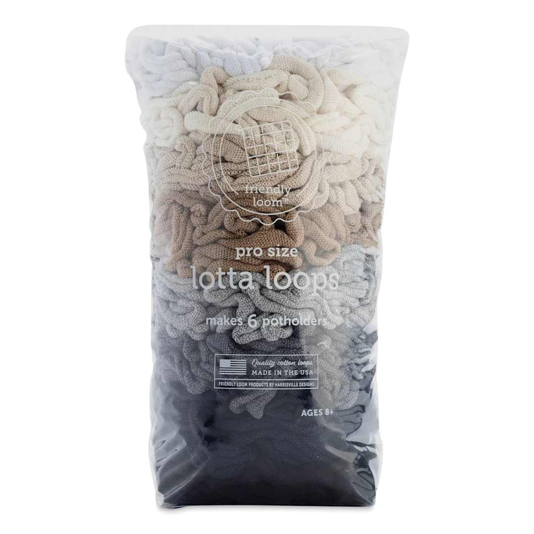 Open in modal - Friendly Loom Pro Size Cotton Loops - Neutrals, Lotta Loops
