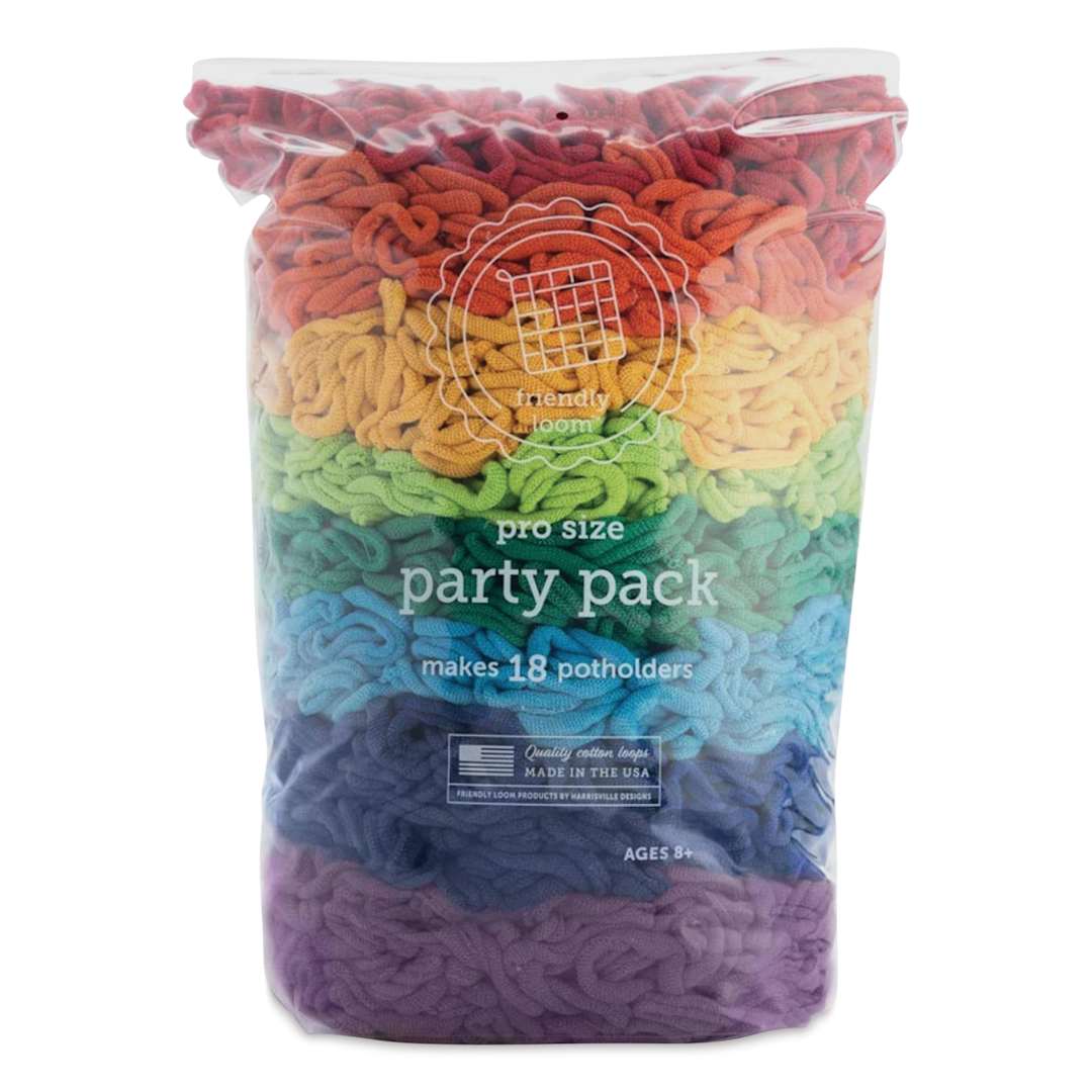 Open in modal - Friendly Loom Pro Size Cotton Loops - Rainbow, Party Pack