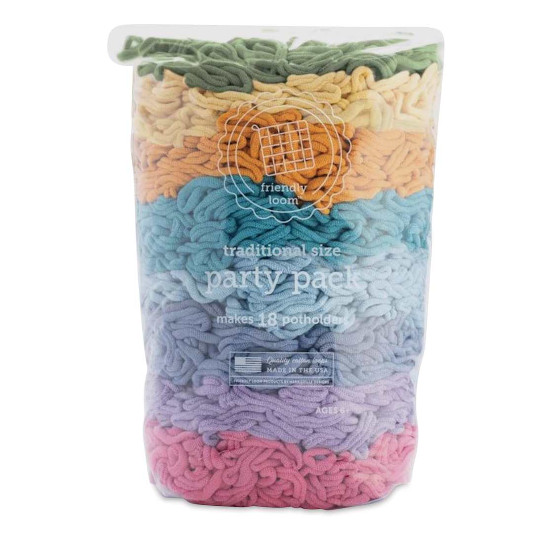 Open in modal - Friendly Loom Traditional Size Cotton Loops - Botanicals, Party Pack