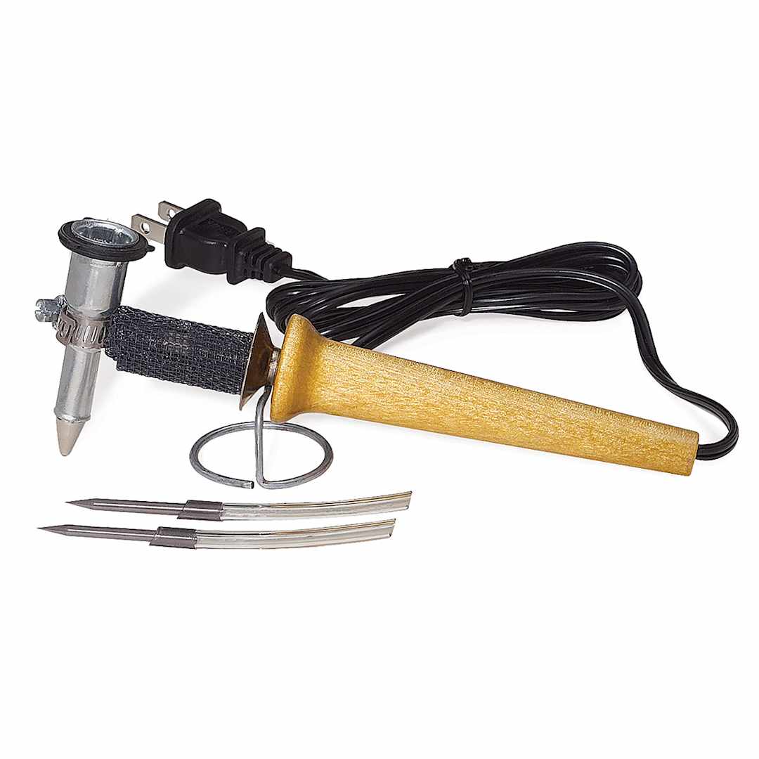 Open in modal - Batik Funnel Pen - Pen shown on stand with accessories