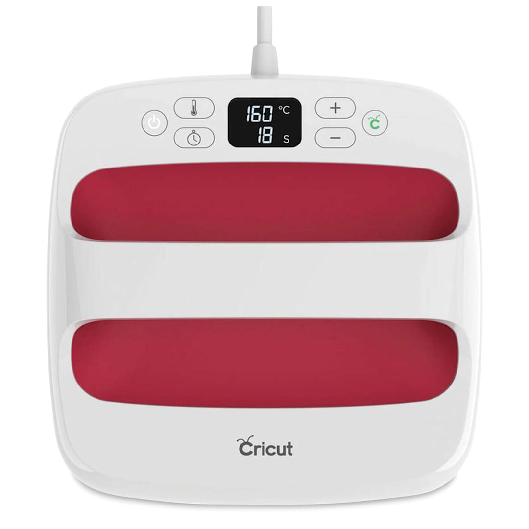 Open in modal - Cricut EasyPress 2 - Raspberry, 9" x 9", control panel seen from above