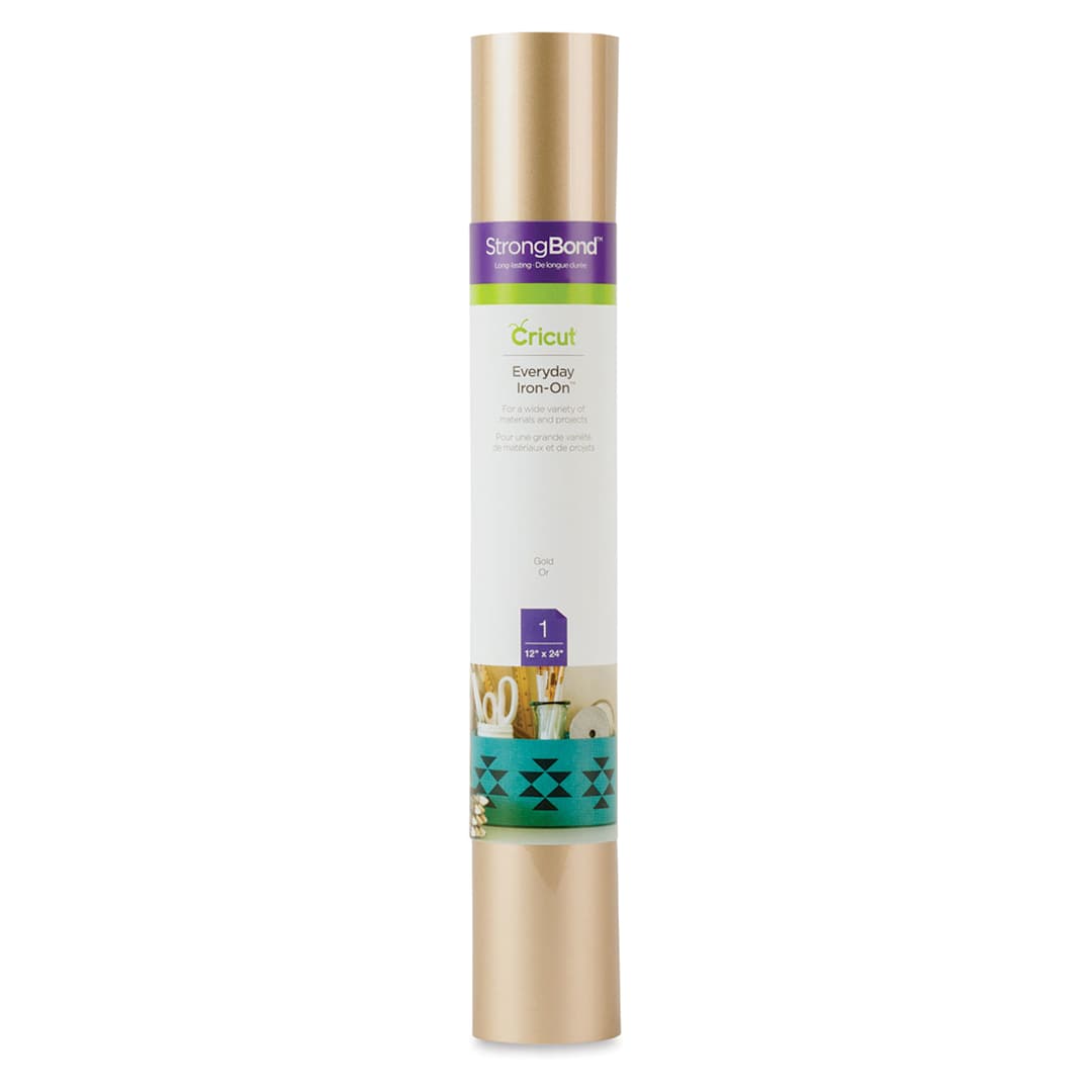 Open in modal - Cricut Everyday Iron-On Vinyl - Gold, 12" x 24"