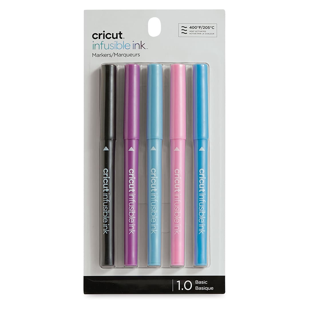 Open in modal - Cricut Infusible Ink Markers and Pens - Basic Color Markers, Set of 5