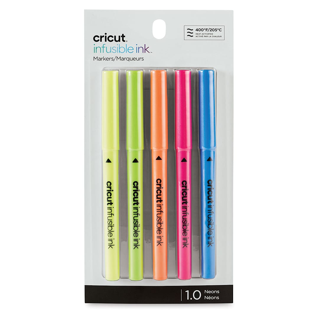 Open in modal - Cricut Infusible Ink Markers and Pens - Front of package of 5 Bright Colors