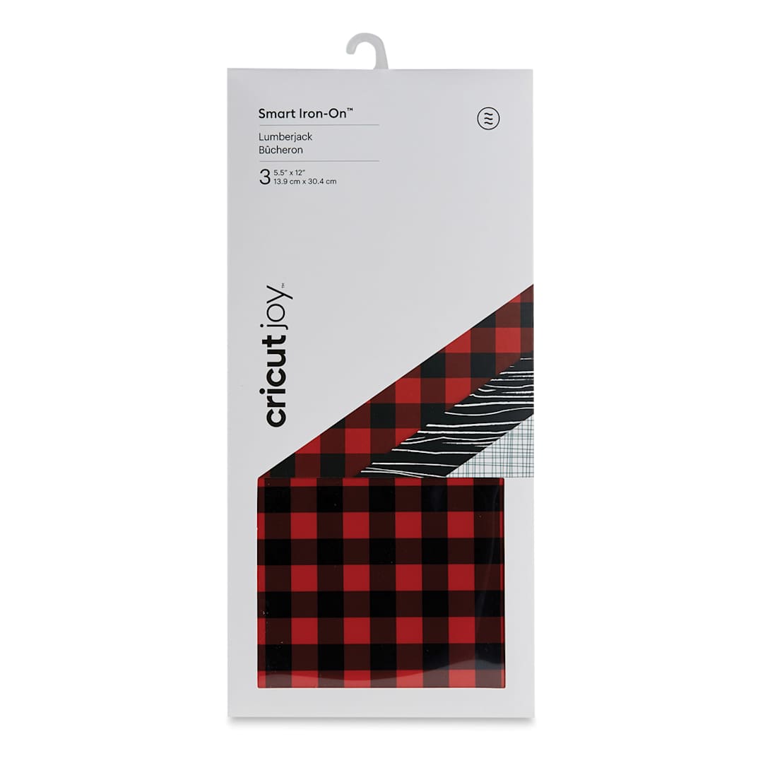 Open in modal - Cricut Joy Smart Iron-On - Lumberjack Patterned Sampler, 5-1/2" x 12", 3 Sheets (In packaging)