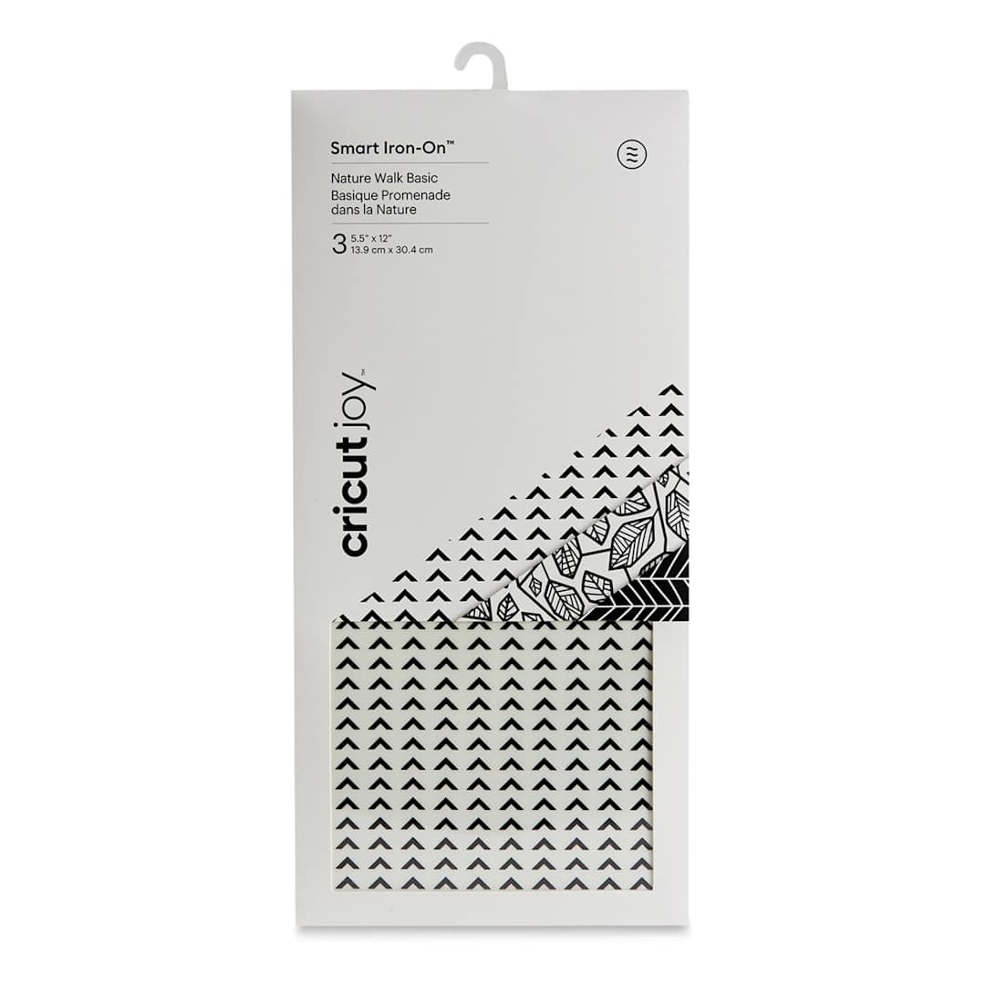 Open in modal - Cricut Joy Smart Iron-On Vinyl - Nature Walk Basic Patterned Sampler, 5-1/2" x 12", 3 Sheets (In packaging)