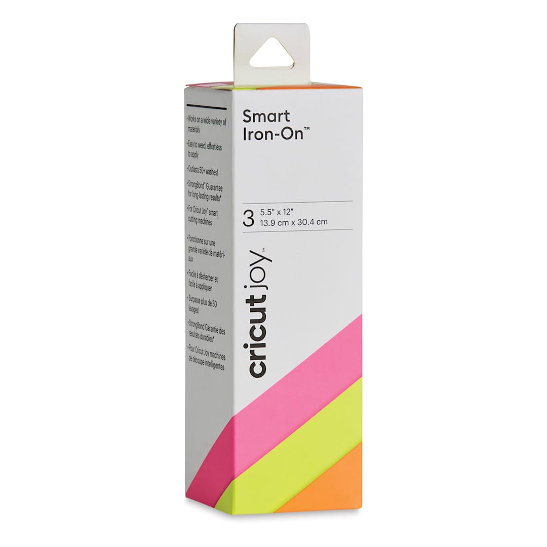 Open in modal - Cricut Joy Smart Iron-On - Neon Sampler, 5-1/2" x 12", 3 Sheets