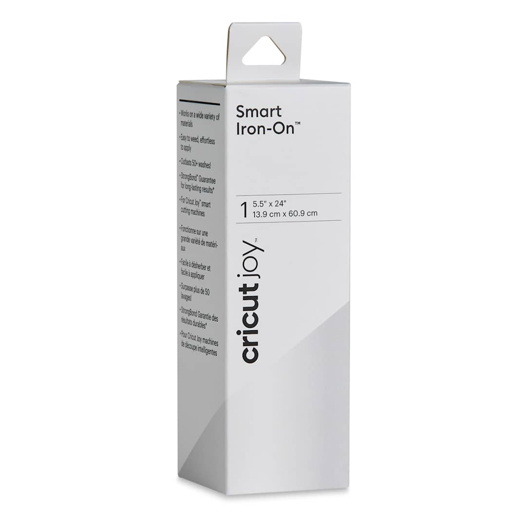 Open in modal - Cricut Joy Smart Iron-On - White, 5-1/2" x 24", Roll (In packaging)