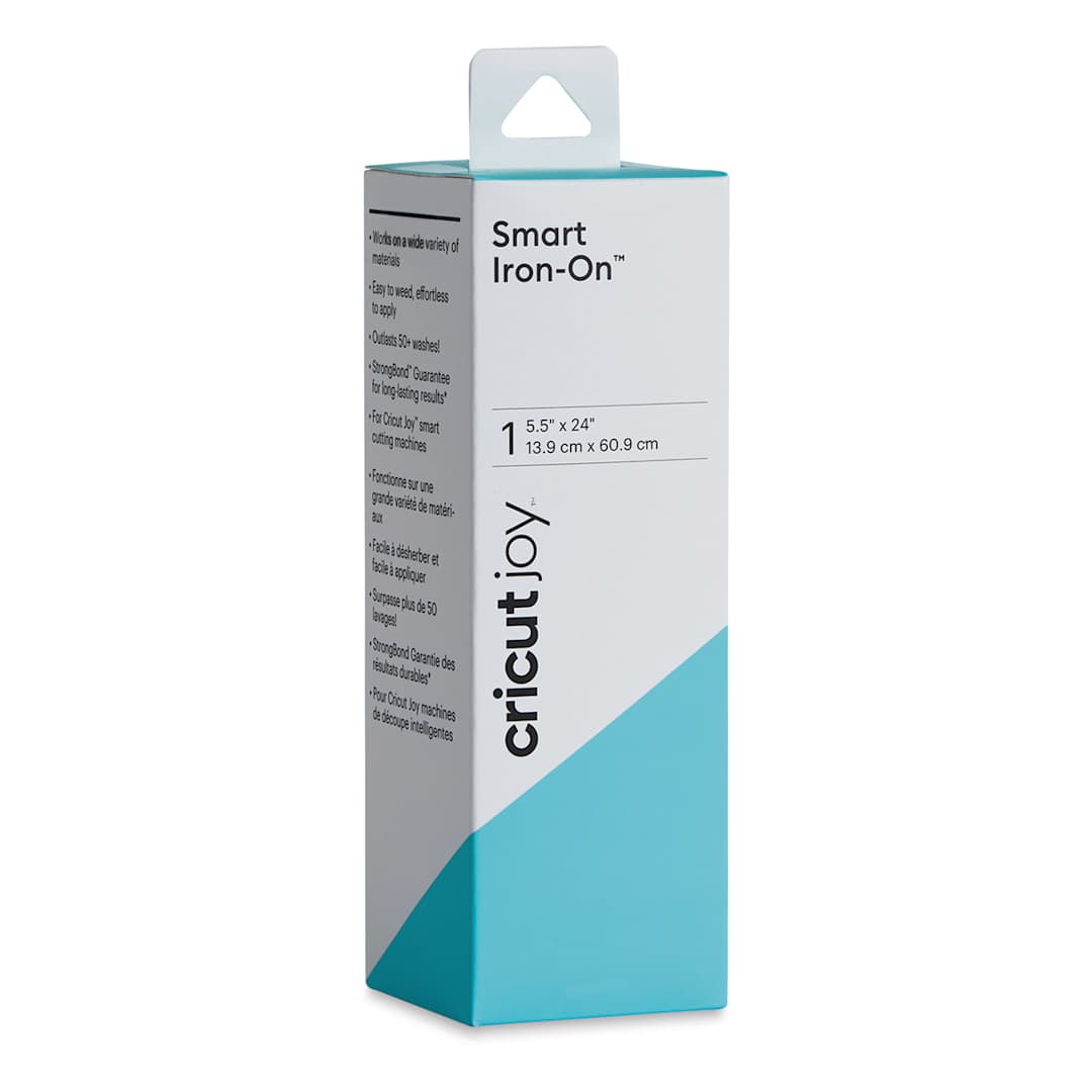 Open in modal - Cricut Joy Smart Iron-On - Bright Teal, 5-1/2" x 24", Roll (In packaging)
