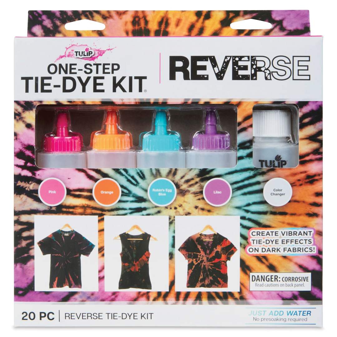 Open in modal - Tulip Reverse Tie-Dye Kit - Set of 4 Colors with Color Changer (front of packaging)