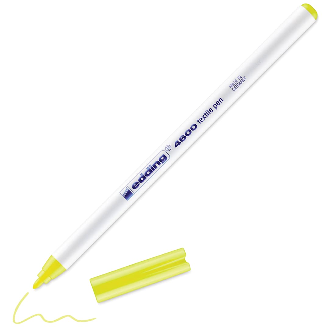 Open in modal - Edding 4600 Textile Pen - Neon Yellow