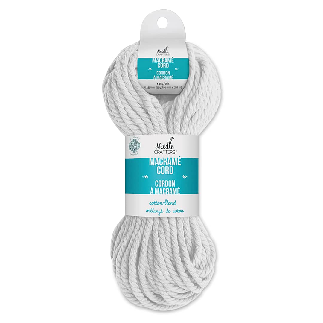 Open in modal - Needle Crafters Macramé Cord - White, 4 mm x 25 yds