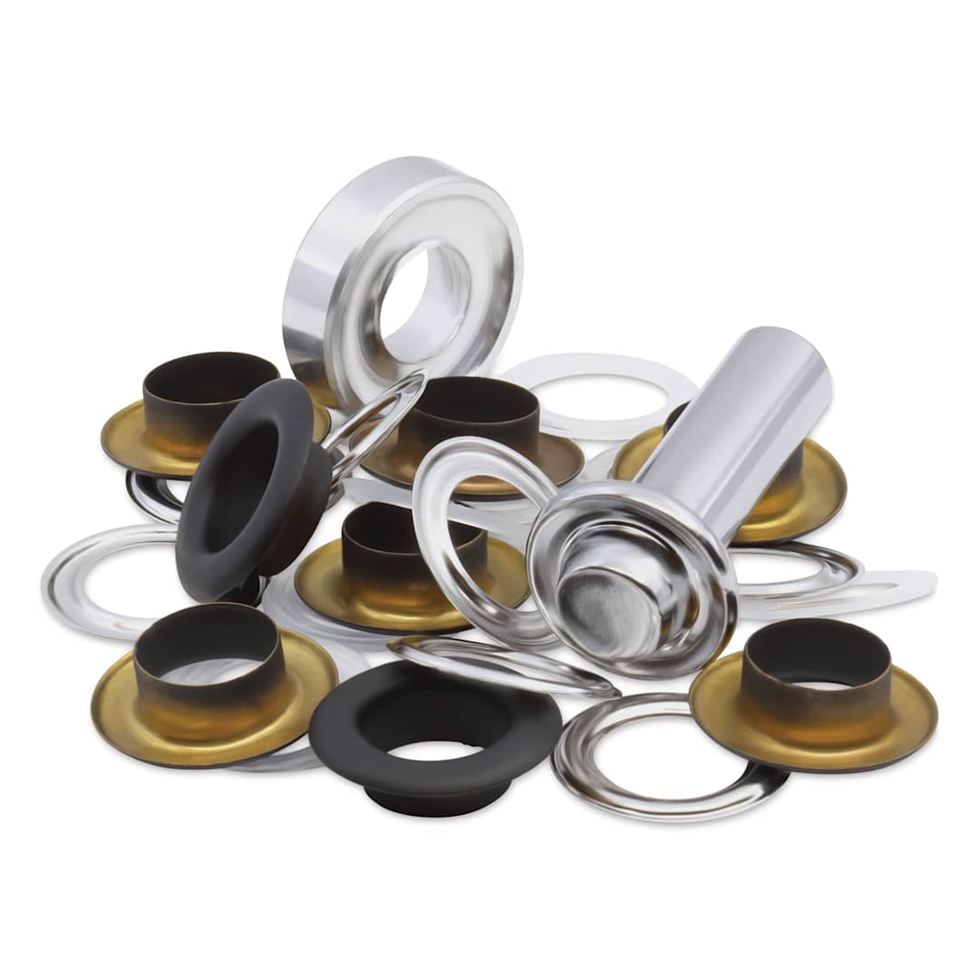 Open in modal - Dritz Fashion Grommet Kit, contents laid out