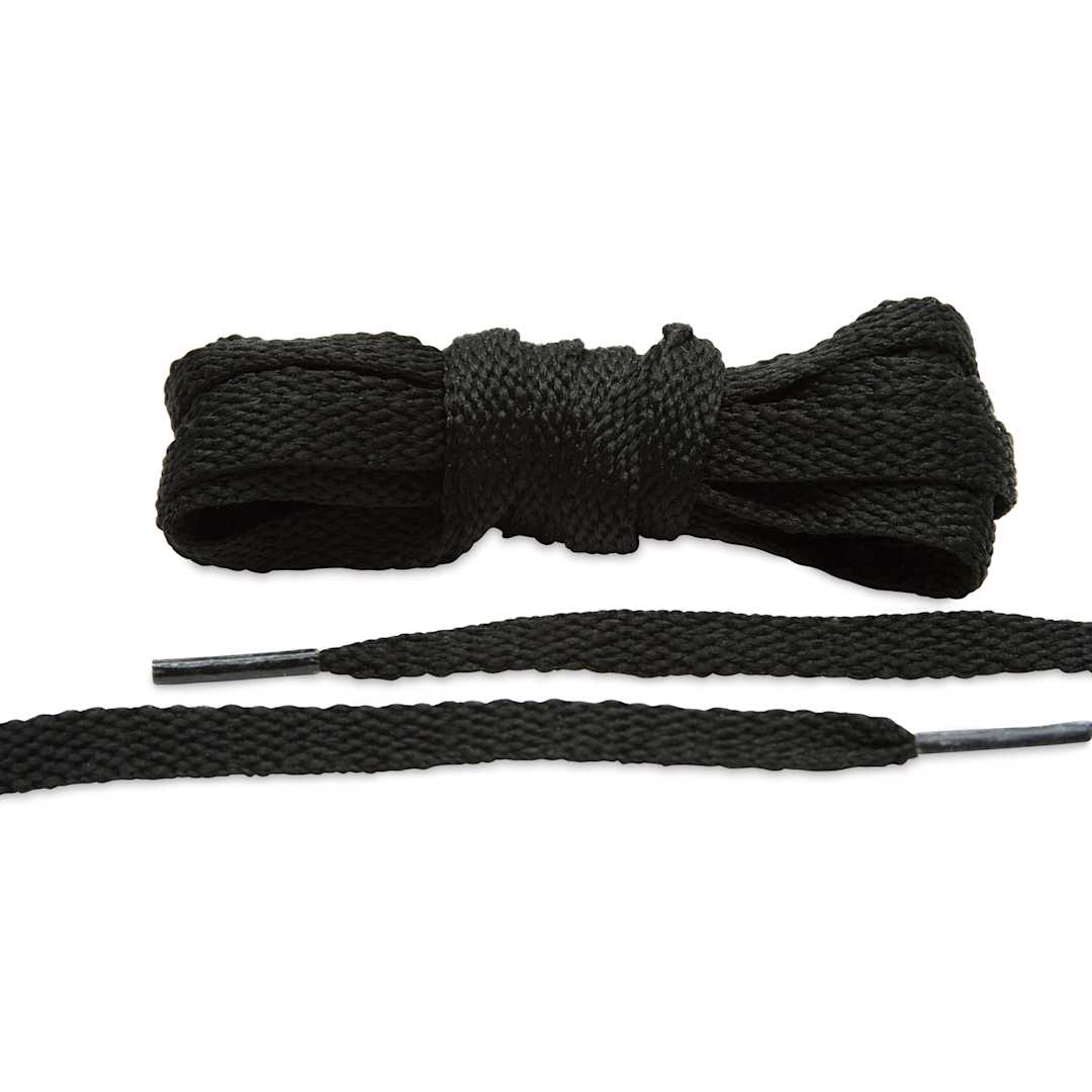 Open in modal - Angelus Lace Lab Flat Colored Shoe Laces - Black