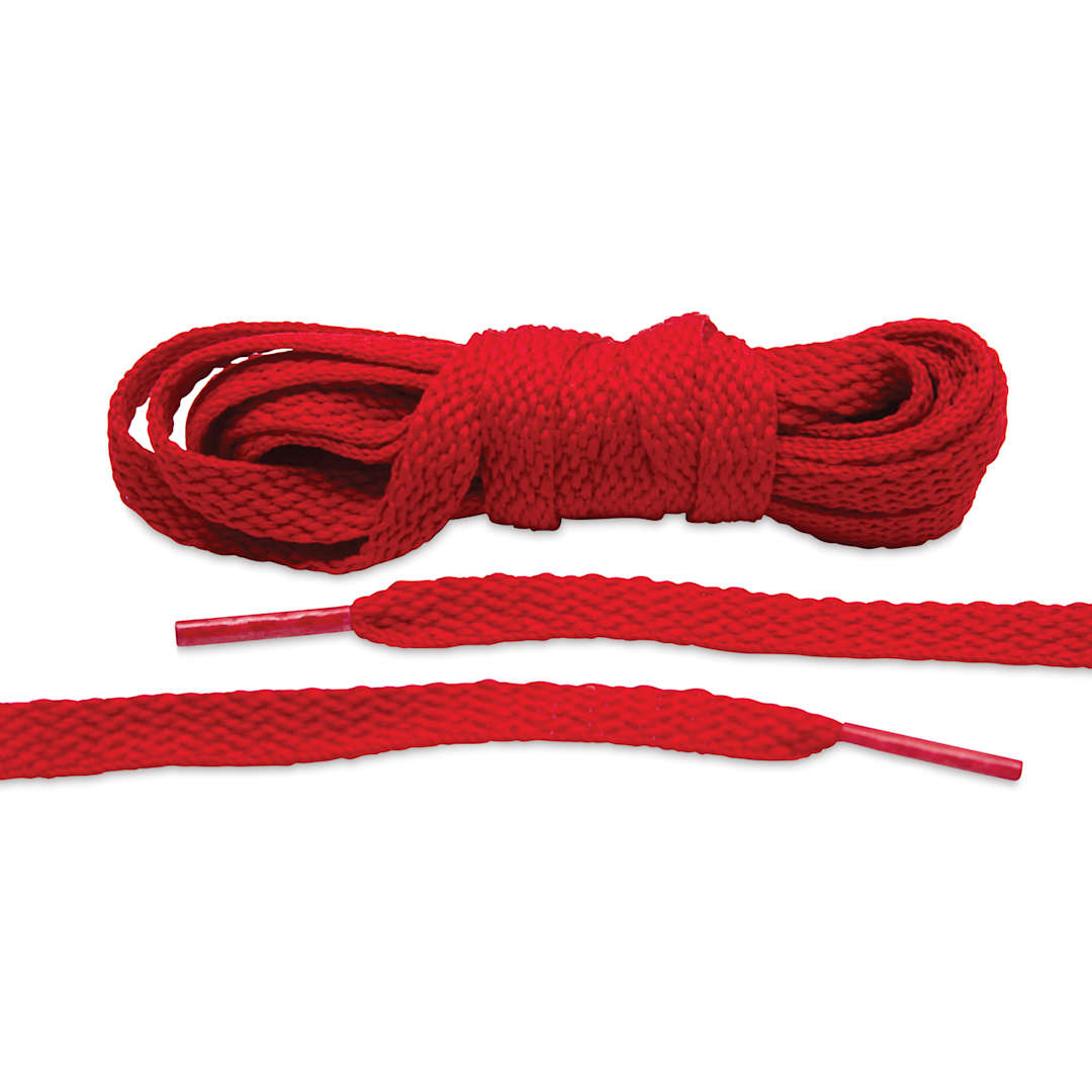 Open in modal - Angelus Lace Lab Flat Colored Shoe Laces - Red