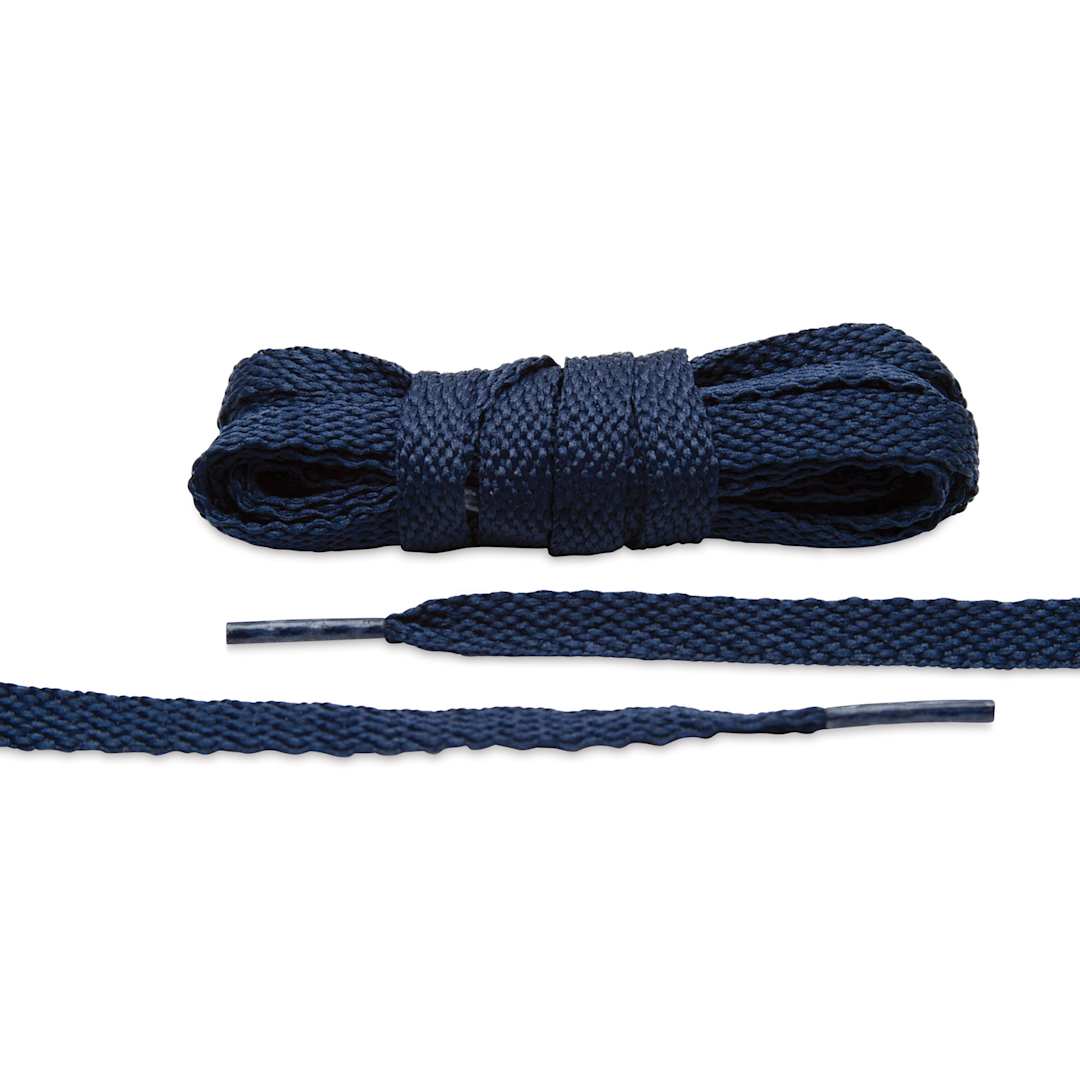Open in modal - Angelus Lace Lab Flat Colored Shoe Laces - Navy Blue