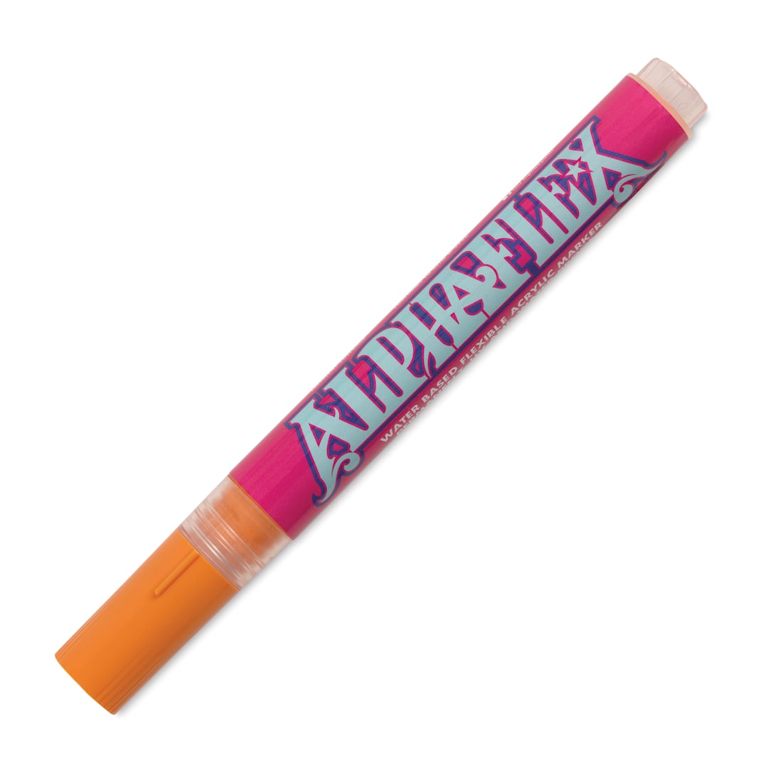 Open in modal - Alpha6 AlphaFlex Textile and Leather Paint Marker - Orange, 4 mm