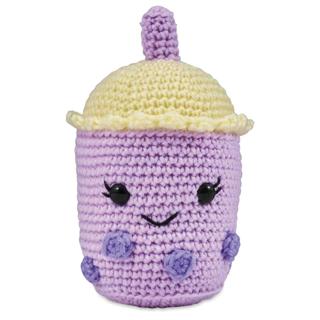 Open in modal - Bucilla Acrylic Yarn Amigurumi Crochet Kit - Sarah the Boba Tea, 3" x 5" x 5"