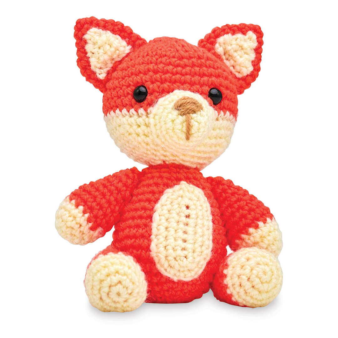 Open in modal - Bucilla Acrylic Yarn Amigurumi Crochet Kit - Flora the Fox, 4" x 5.5" x 4"