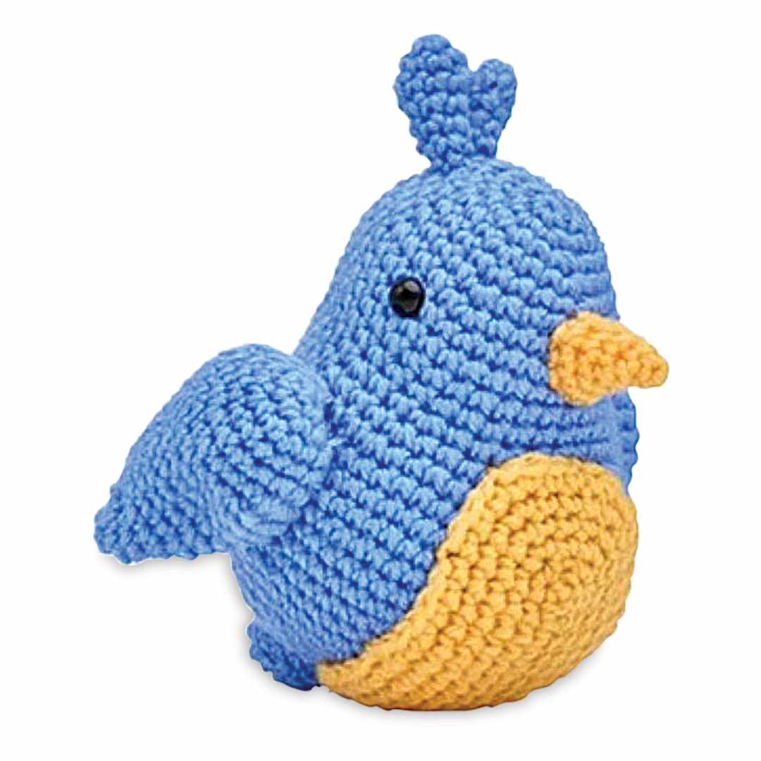 Open in modal - Bucilla Acrylic Yarn Amigurumi Crochet Kit - Becky the Bird, 3.62" x 5" x 4.25"