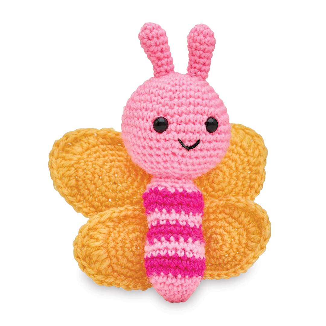 Open in modal - Bucilla Acrylic Yarn Amigurumi Crochet Kit - Betty the Butterfly, 4.5" x 5.75" x 2"