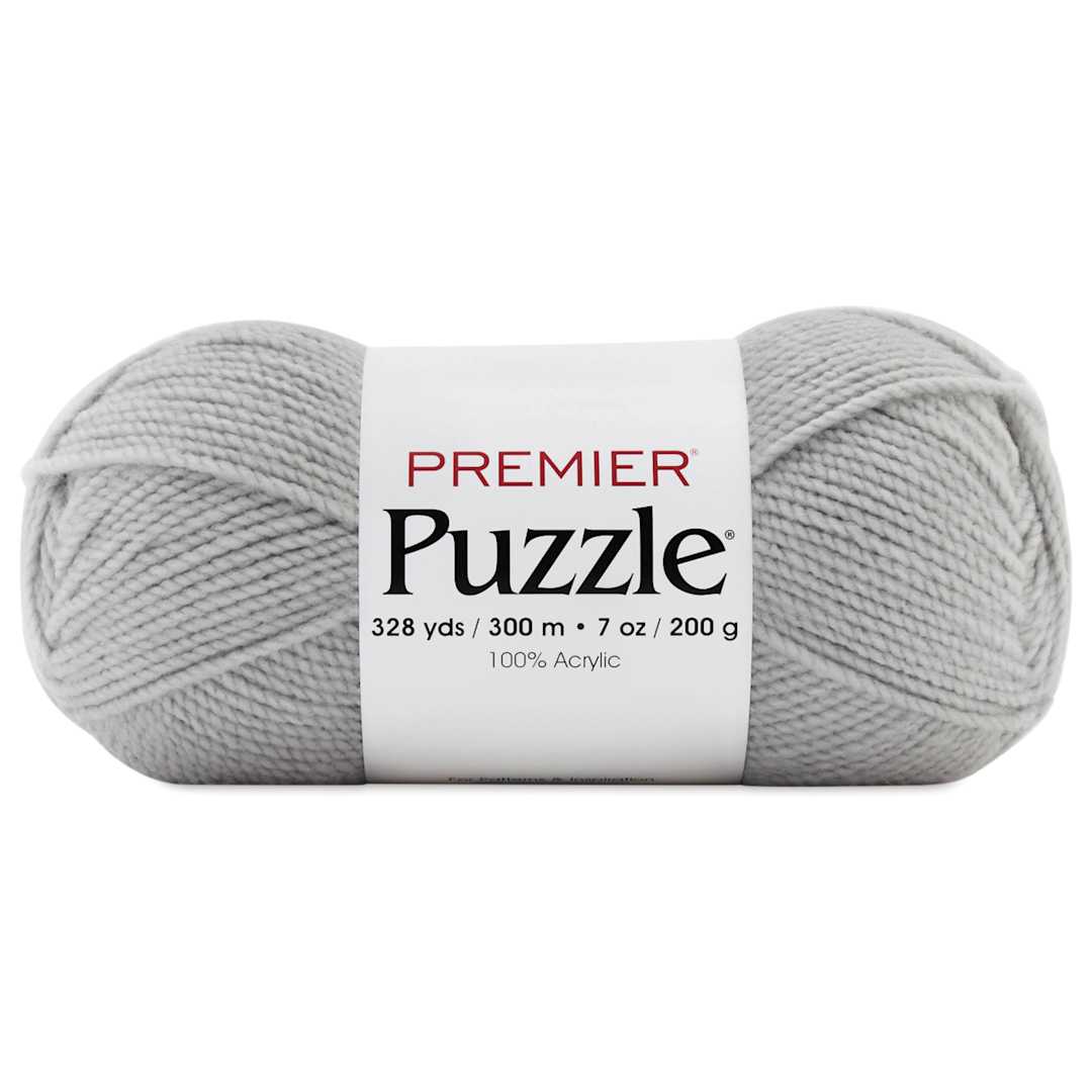 Open in modal - Premier Yarn Puzzle Solids Yarn - Light Gray, 328 yds
